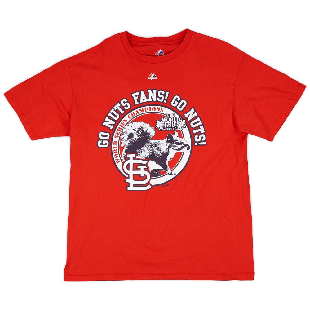 2012 St Louis Cardinals World Series Champions Majestic Tee - 9/10 - (L)