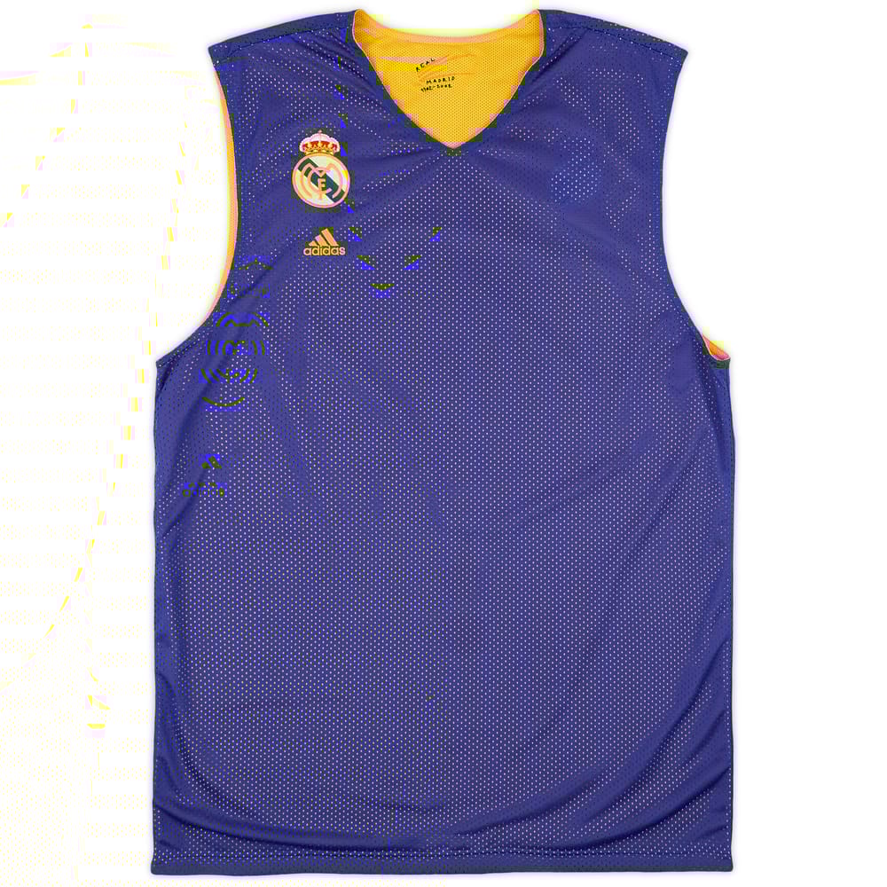 2001-02 Real Madrid adidas Reversible Basketball Training Jersey - 9/10 - (XL)