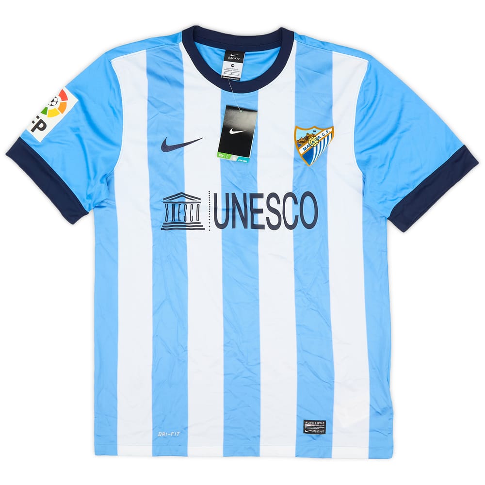 2013-14 Malaga Home Shirt Santa Cruz #9 (M)