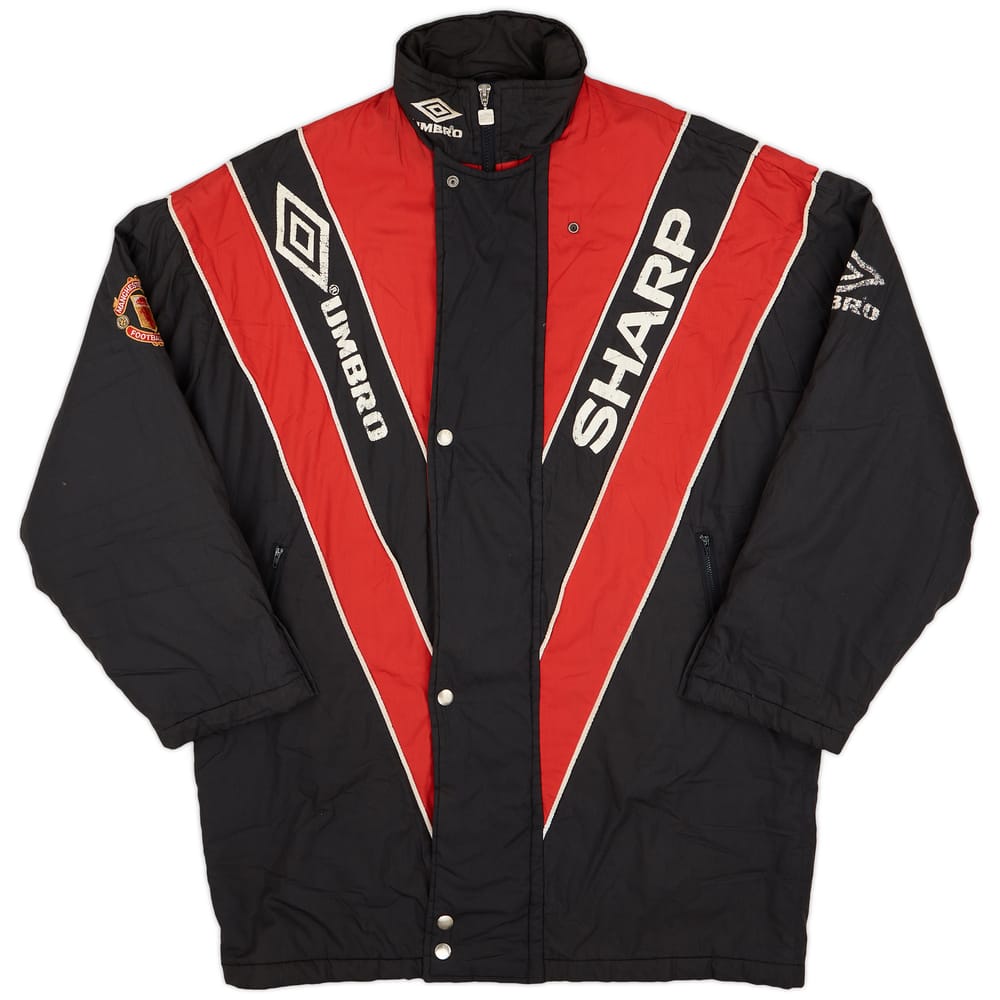 1992-93 Manchester United Umbro Padded Bench Coat - 6/10 - (XL)