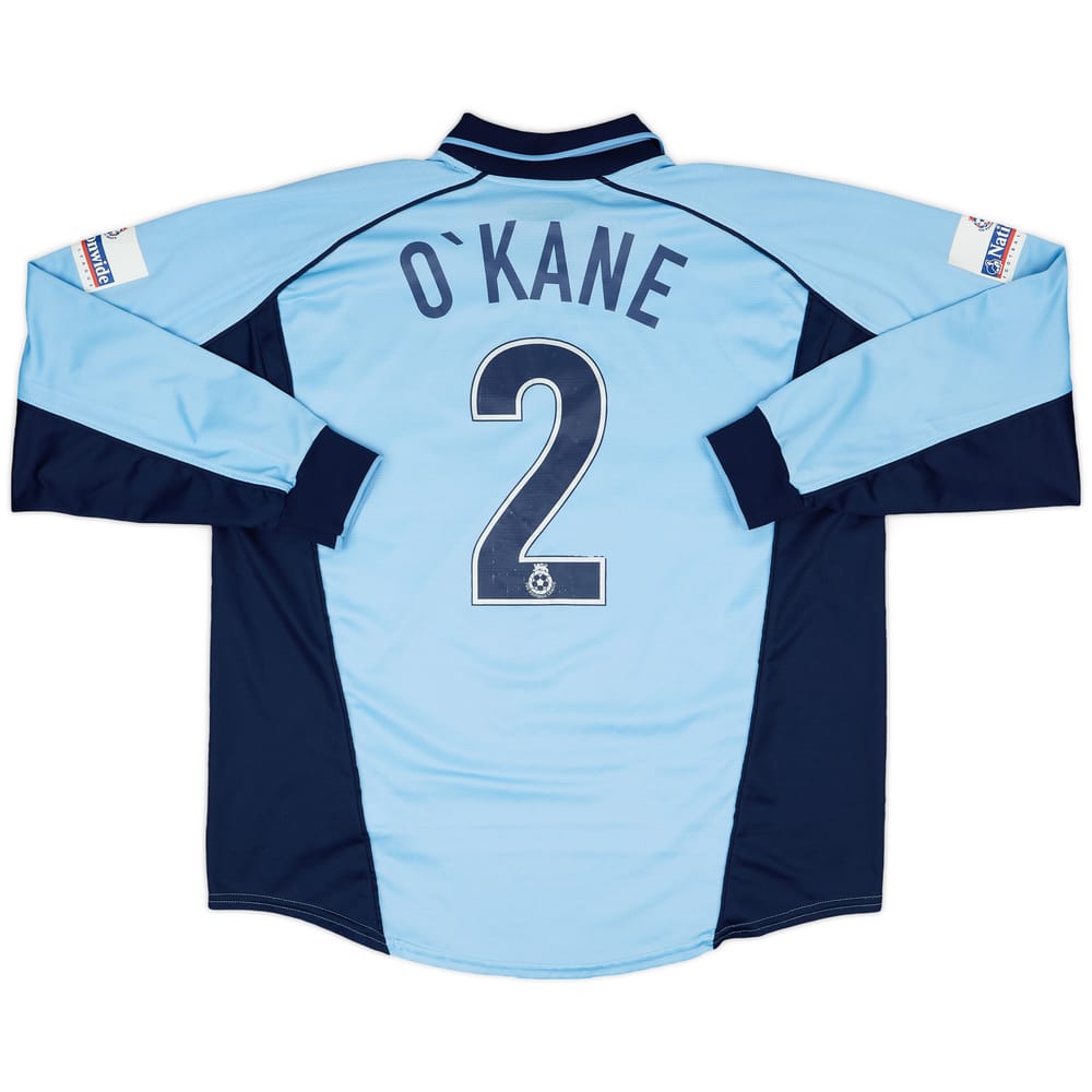 2000-01 Bolton Match Issue Away L/S Shirt O'Kane #2