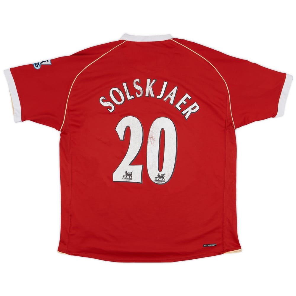 2006-07 Manchester United Home Shirt Solskjaer #20 - 5/10 - (XL)