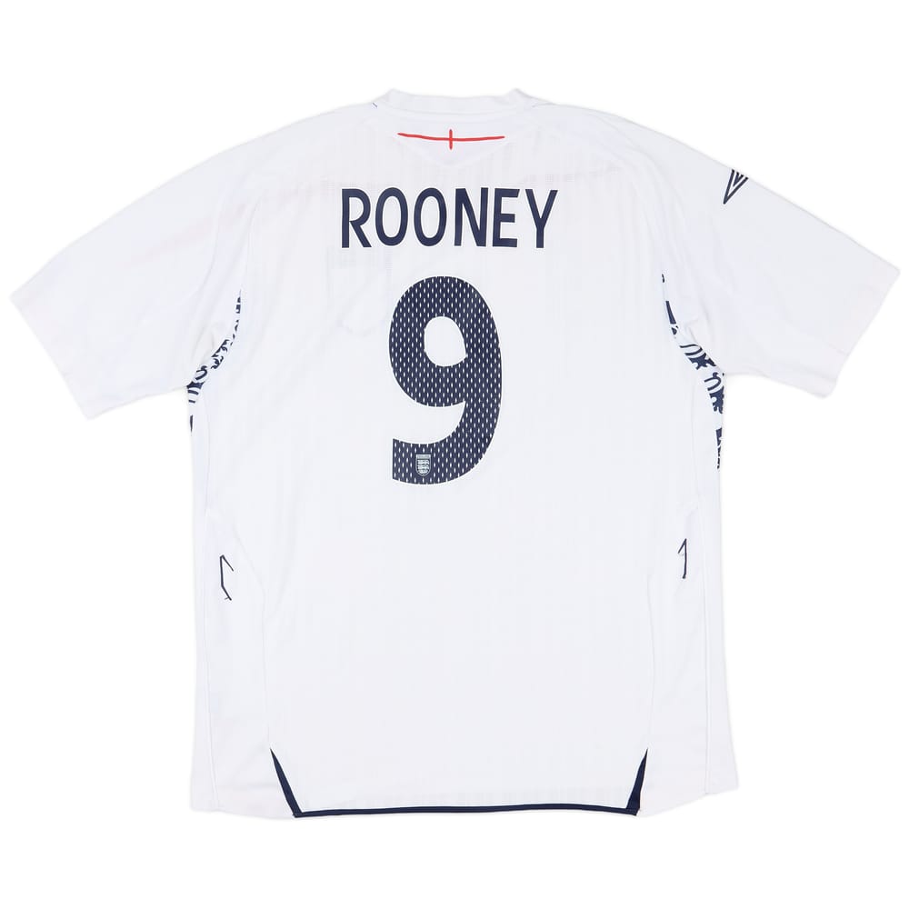 2007-09 England Home Shirt Rooney #9 - 6/10 - (XL)