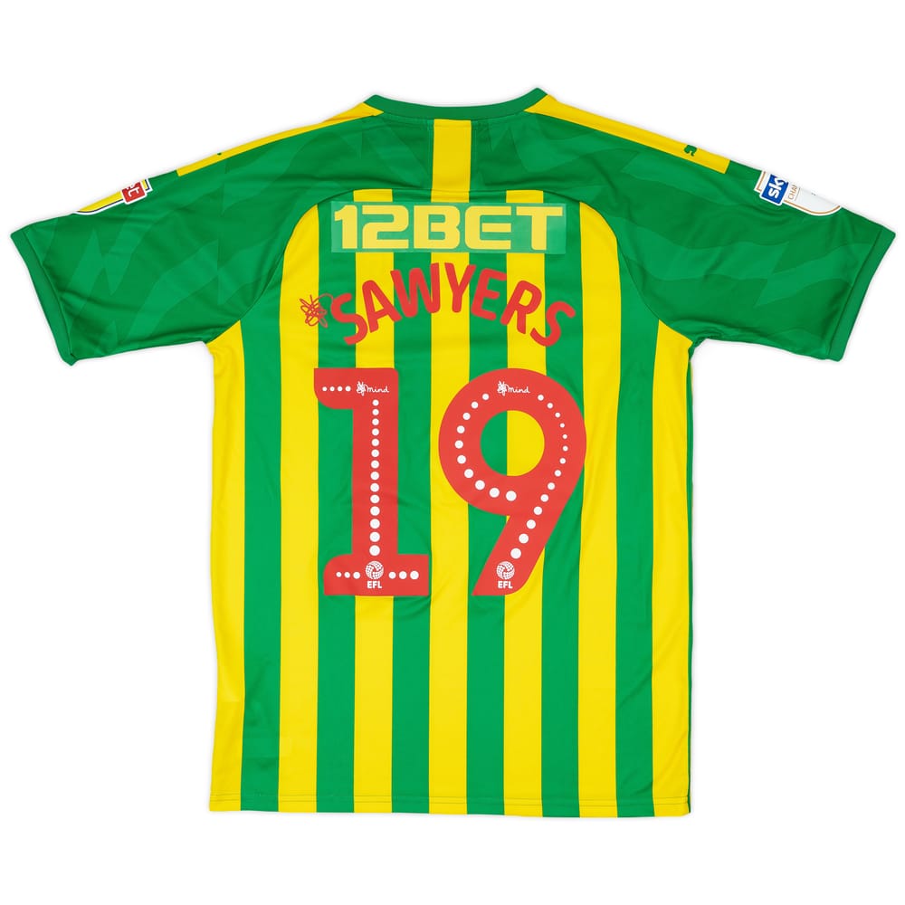 2019-20 West Brom Match Issue Away Shirt Sawyers #19