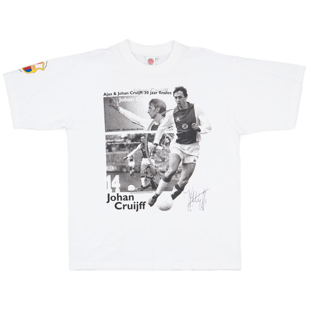 1999 Ajax '30 Years of Finals' Johan Cruyff Graphic Tee - 8/10 - (L)