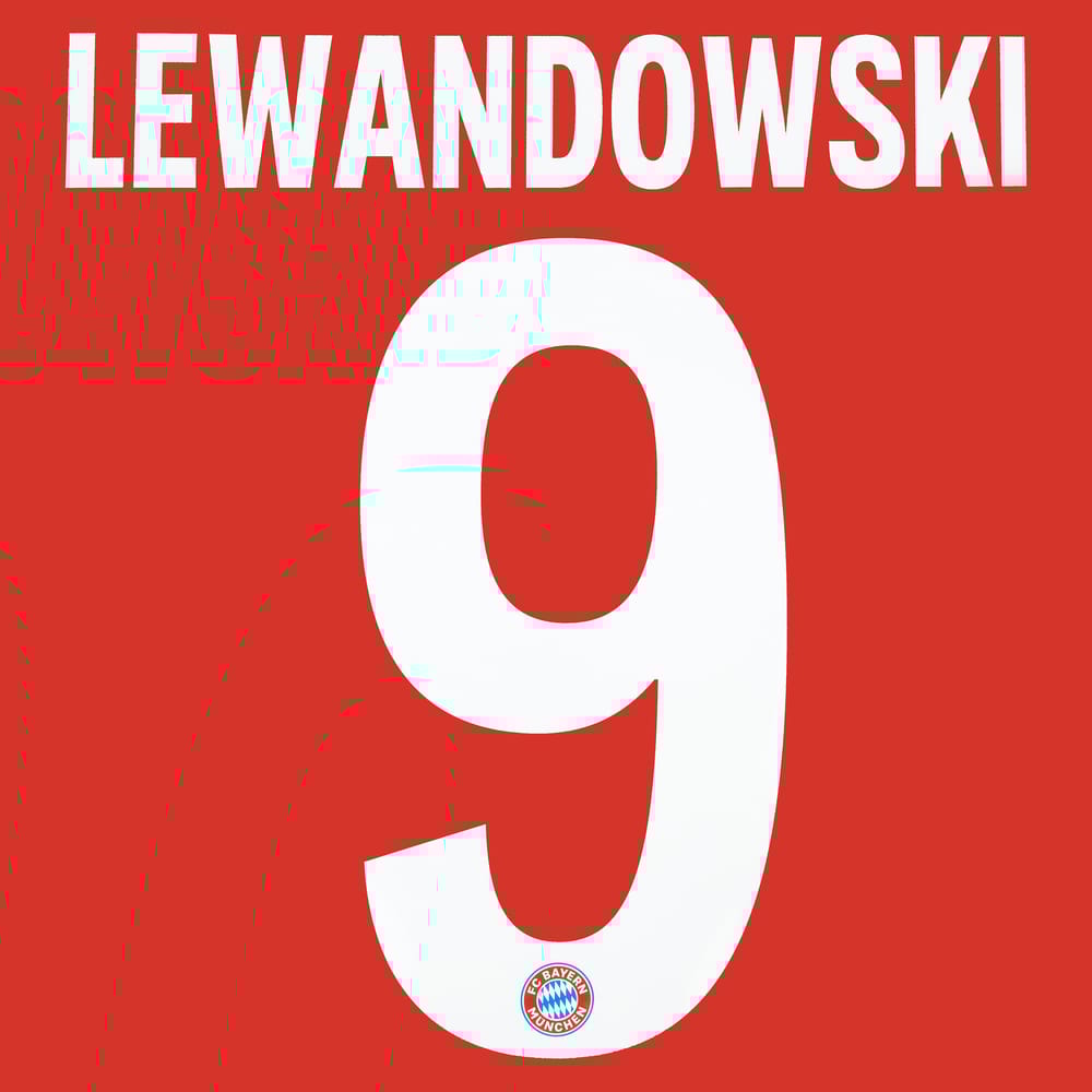 2019-21 Bayern Munich Home Lewandowski #9 Name Set