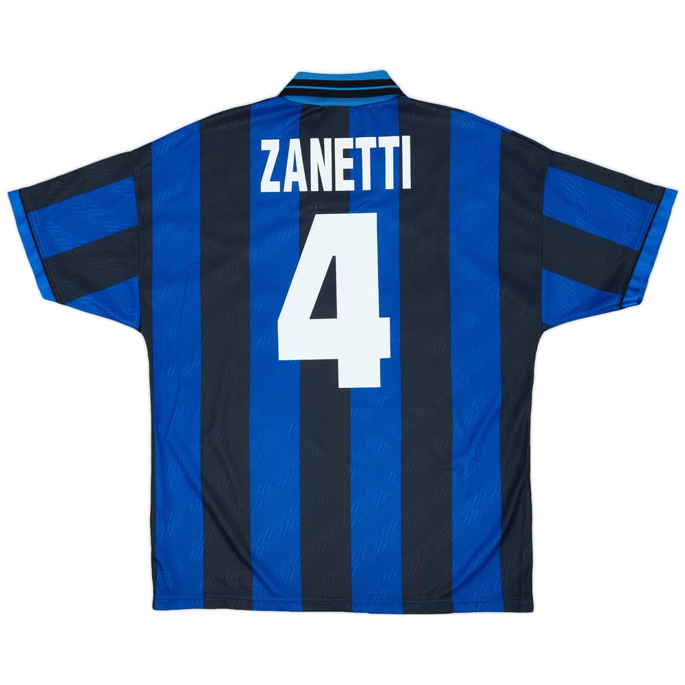 1995-96 Inter Milan Home Shirt Zanetti #4 - 8/10 - (L)