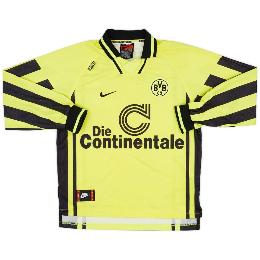 1996-97 Borussia Dortmund Home L/S Shirt - 8/10 - (M)