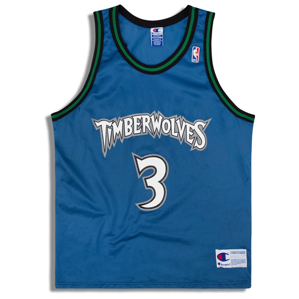 1996-99 Minnesota Timberwolves Marbury #3 Champion Jersey (Away) L