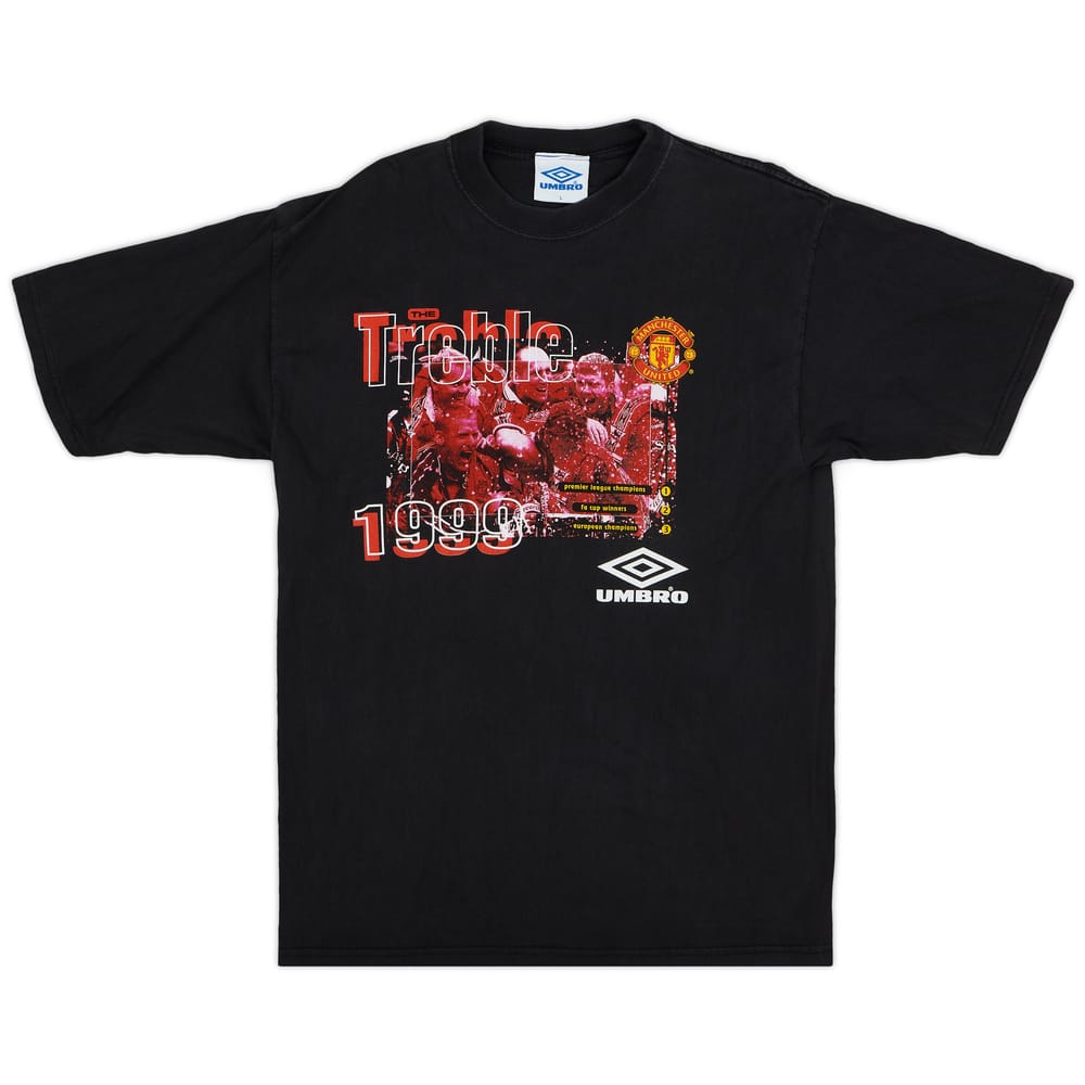 1999-00 Manchester United Umbro 'The Treble' Graphic Tee - 8/10 - (L)