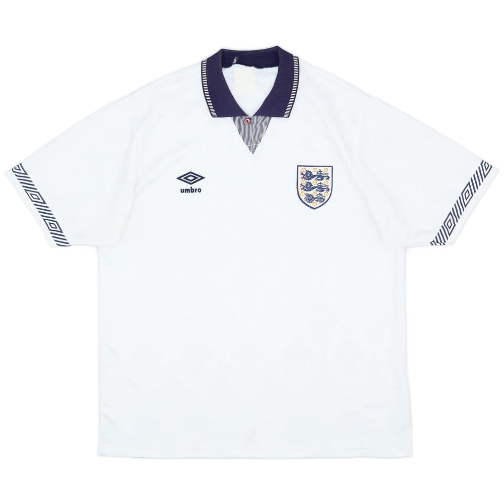 1990-92 England Home Shirt - 7/10 - (L)