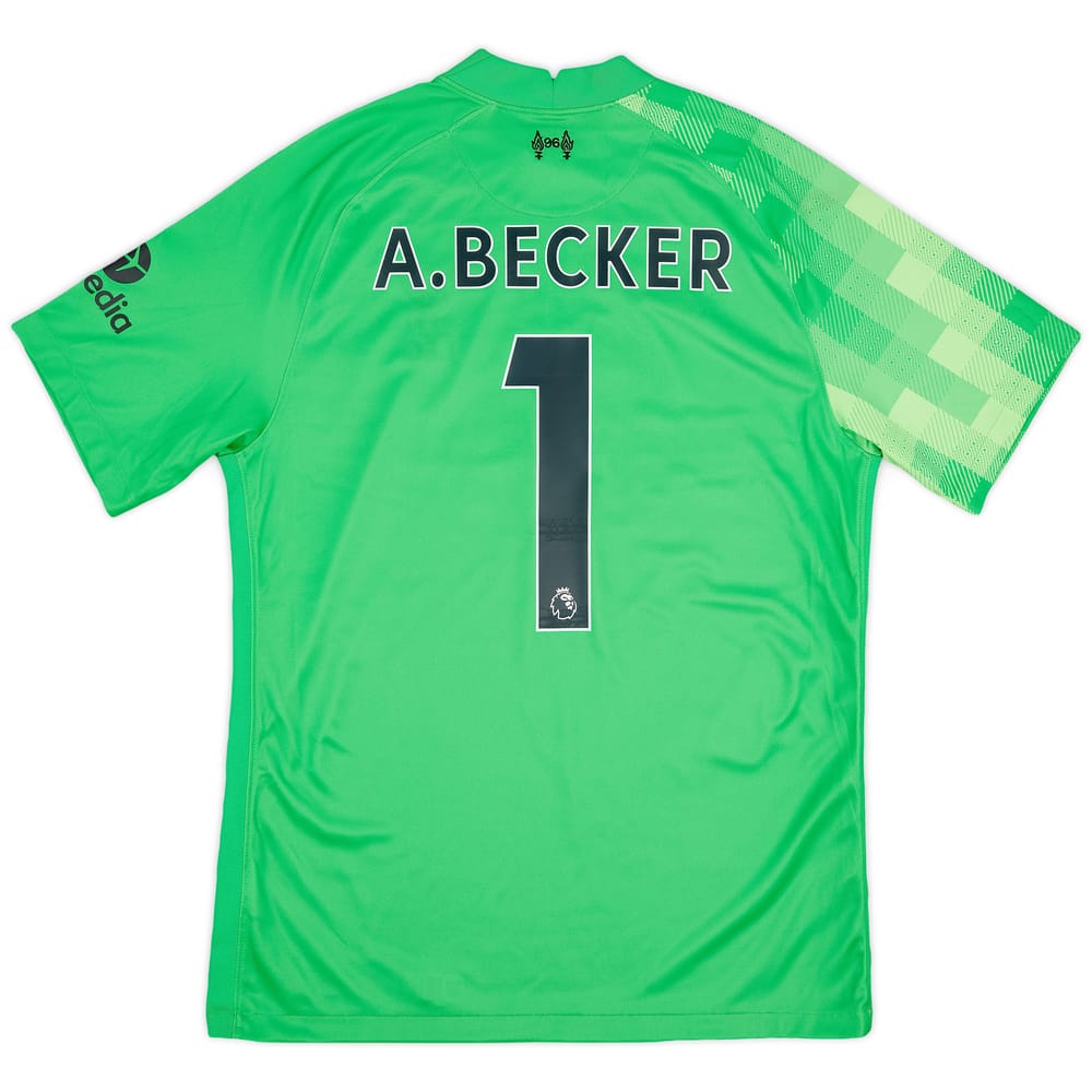 2021-22 Liverpool GK S/S Shirt A.Becker #1 - 9/10 - (M)