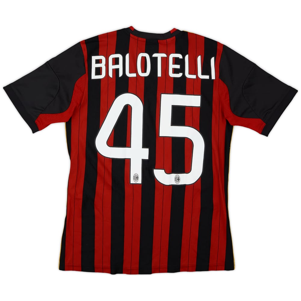 2013-14 AC Milan Home Shirt Balotelli #45 - 7/10 - (L.Boys)