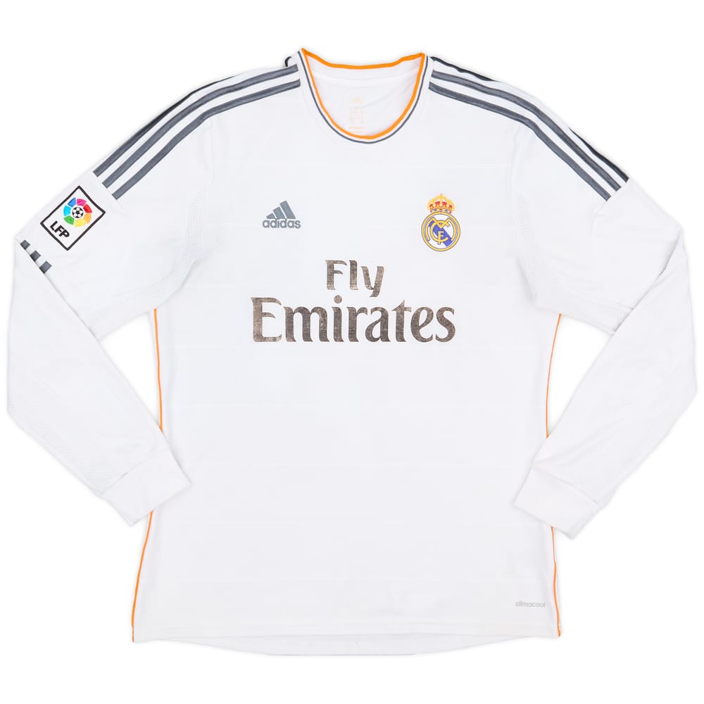 2013-14 Real Madrid Home L/S Shirt - 4/10 - (L)