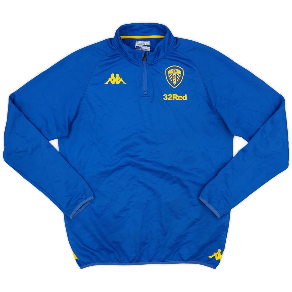 2019-20 Leeds United Kappa 1/4 Zip Training Top - 8/10 - (XL)