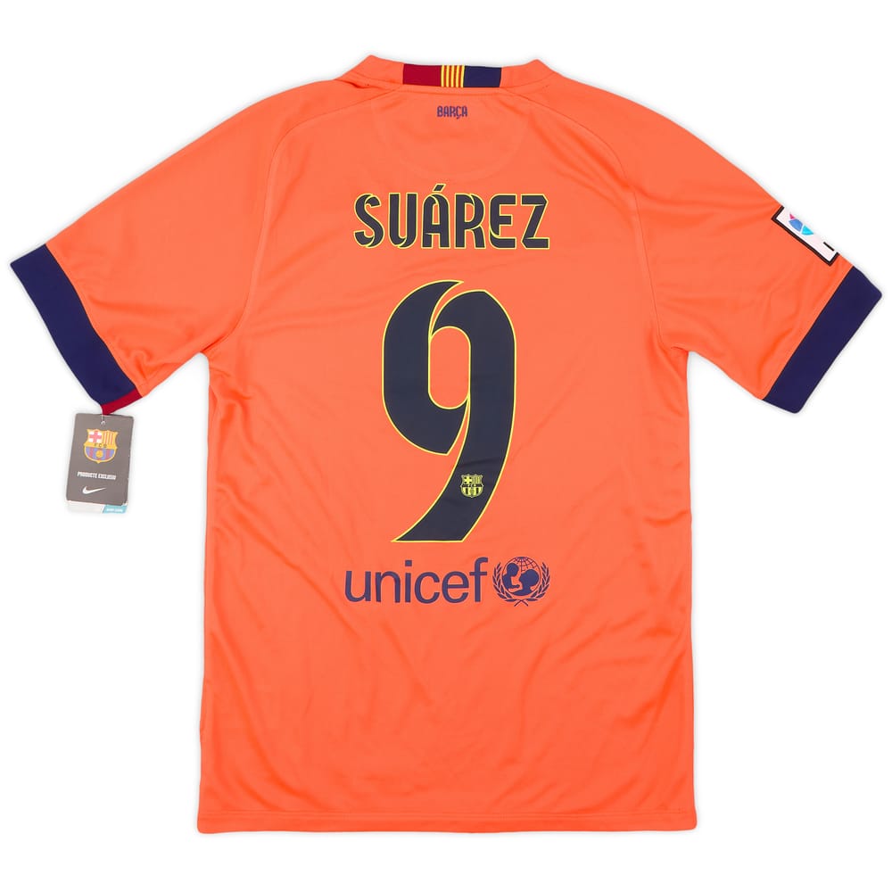 2014-15 Barcelona Away Shirt Suarez #9 (S)