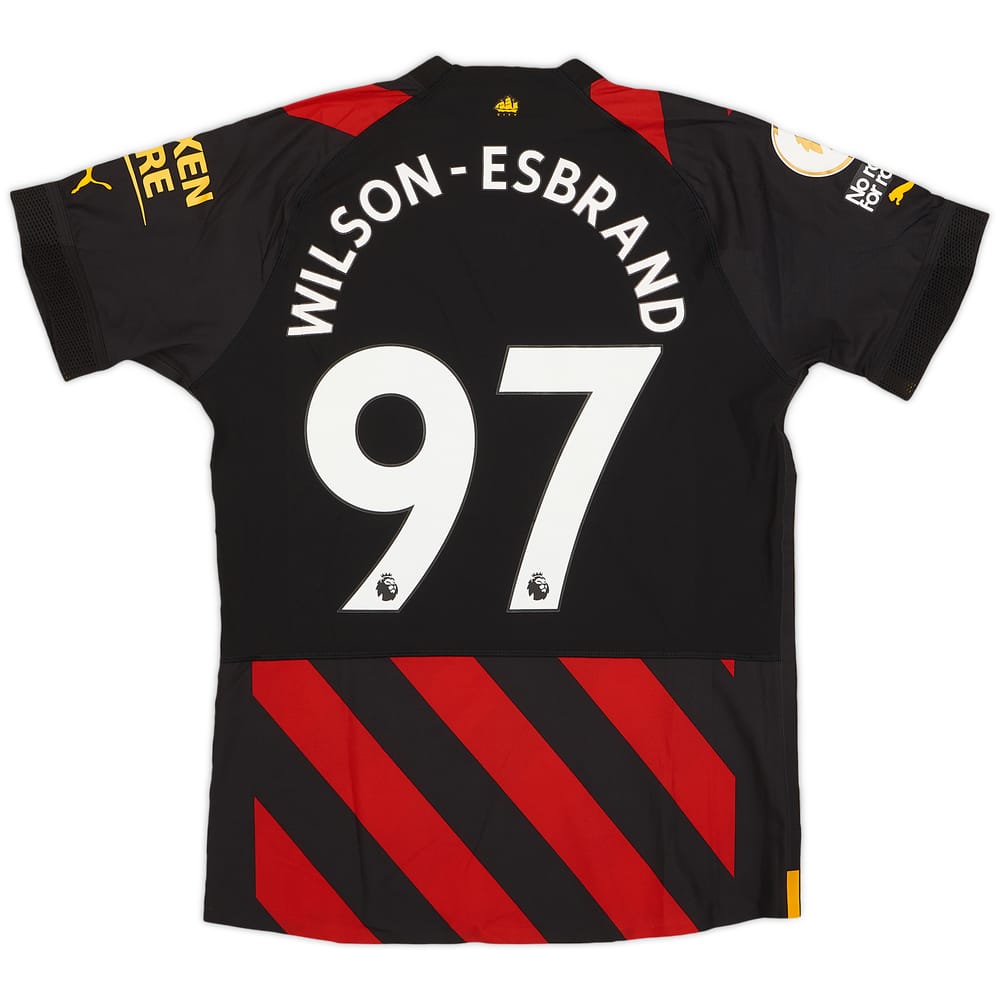 2022-23 Manchester City Match Issue Away Shirt Wilson-Esbrand #97
