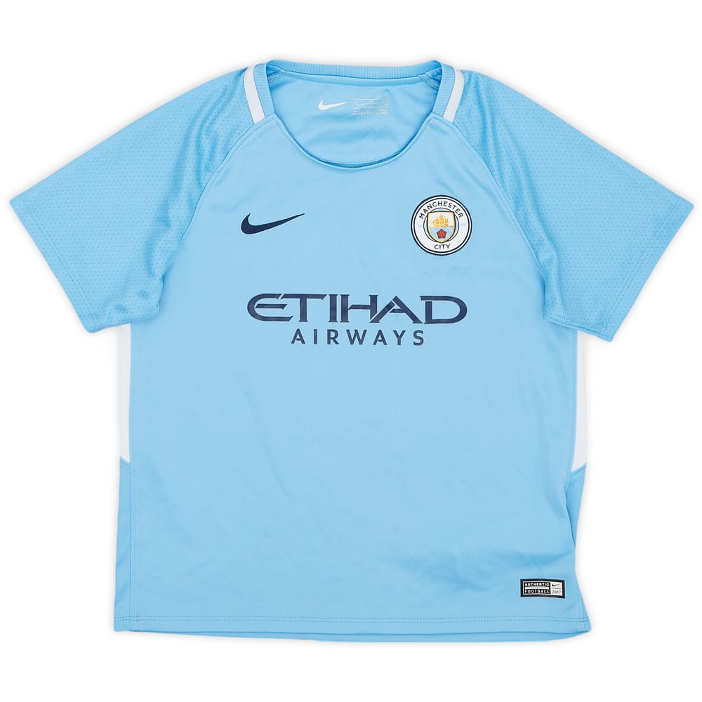 2017-18 Manchester City Home Shirt - 6/10 - (7-8 Years)