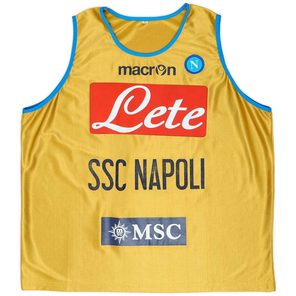 2014-15 Napoli Macron Training Bib - 7/10 - (XXL)