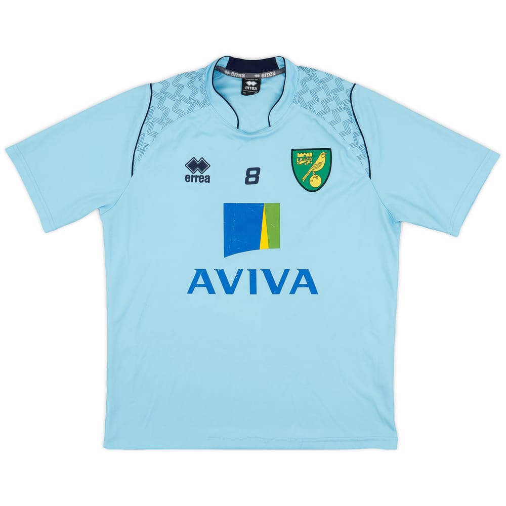 2013-14 Norwich Player Issue Errea Pre-Match Training Shirt #8 - 5/10 - (M)