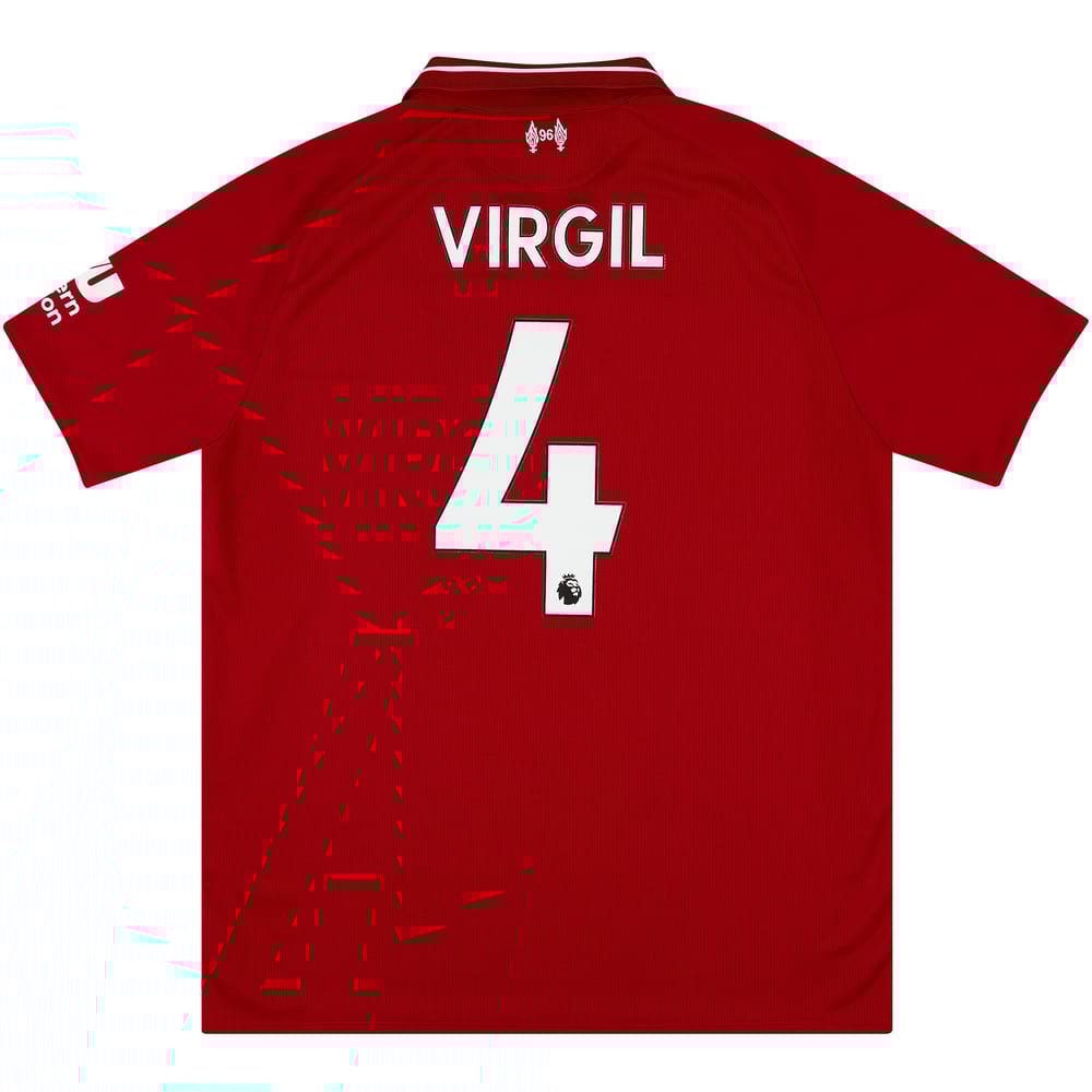 2018-19 Liverpool Home Shirt Virgil #4 - 6/10 - (S)