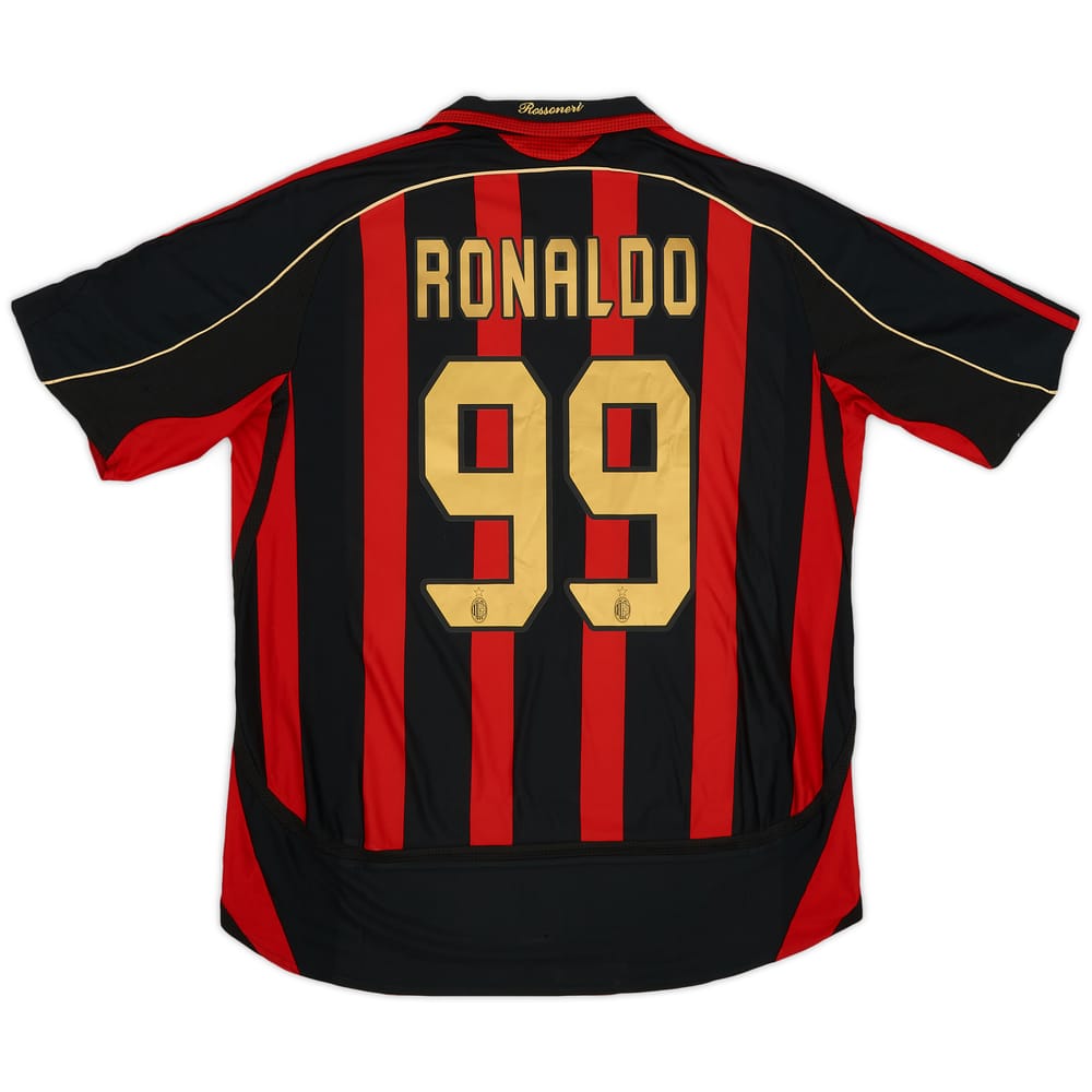 2006-07 AC Milan Home Shirt Ronaldo #99 - 9/10 - (L)