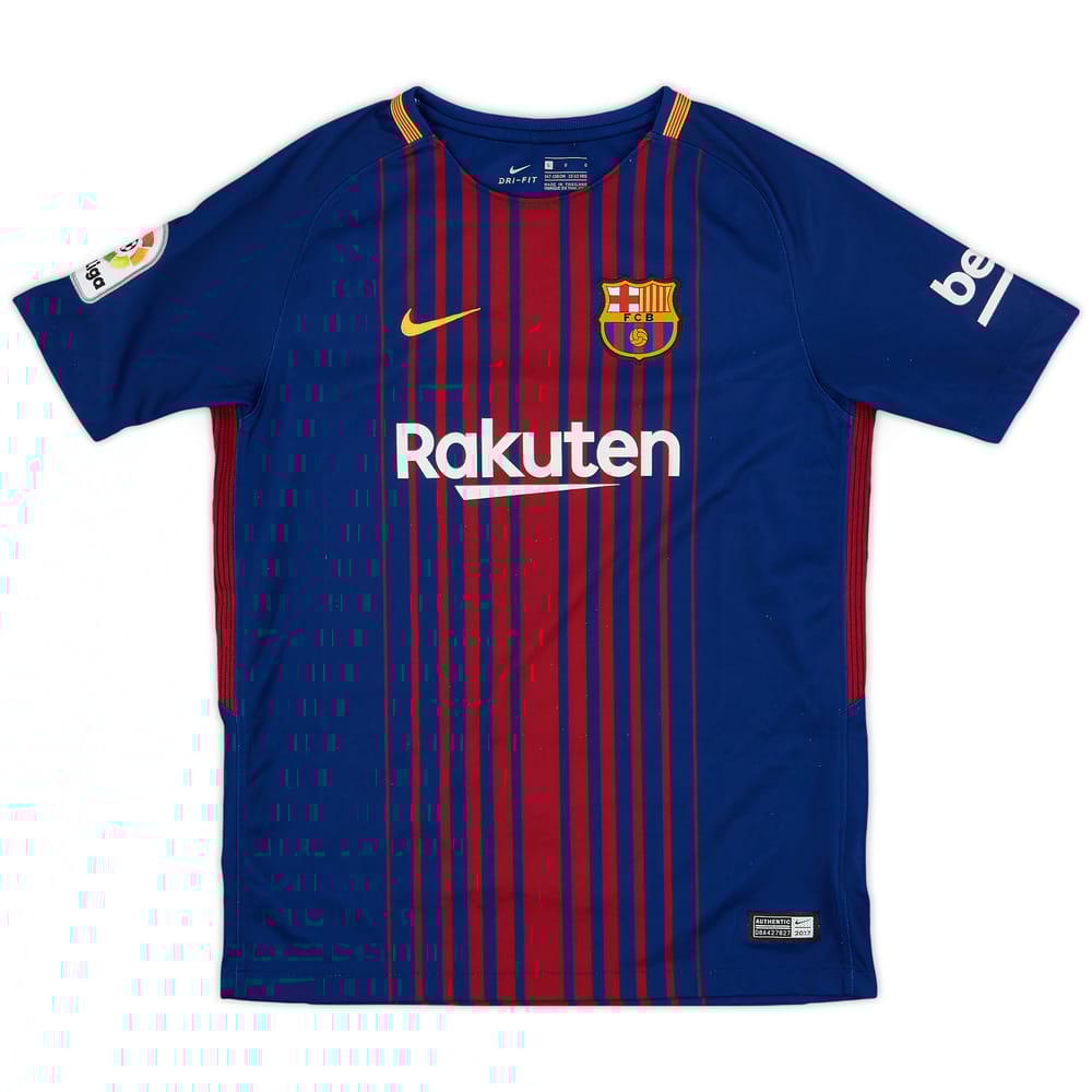 2017-18 Barcelona Home Shirt - 8/10 - (L.Boys)