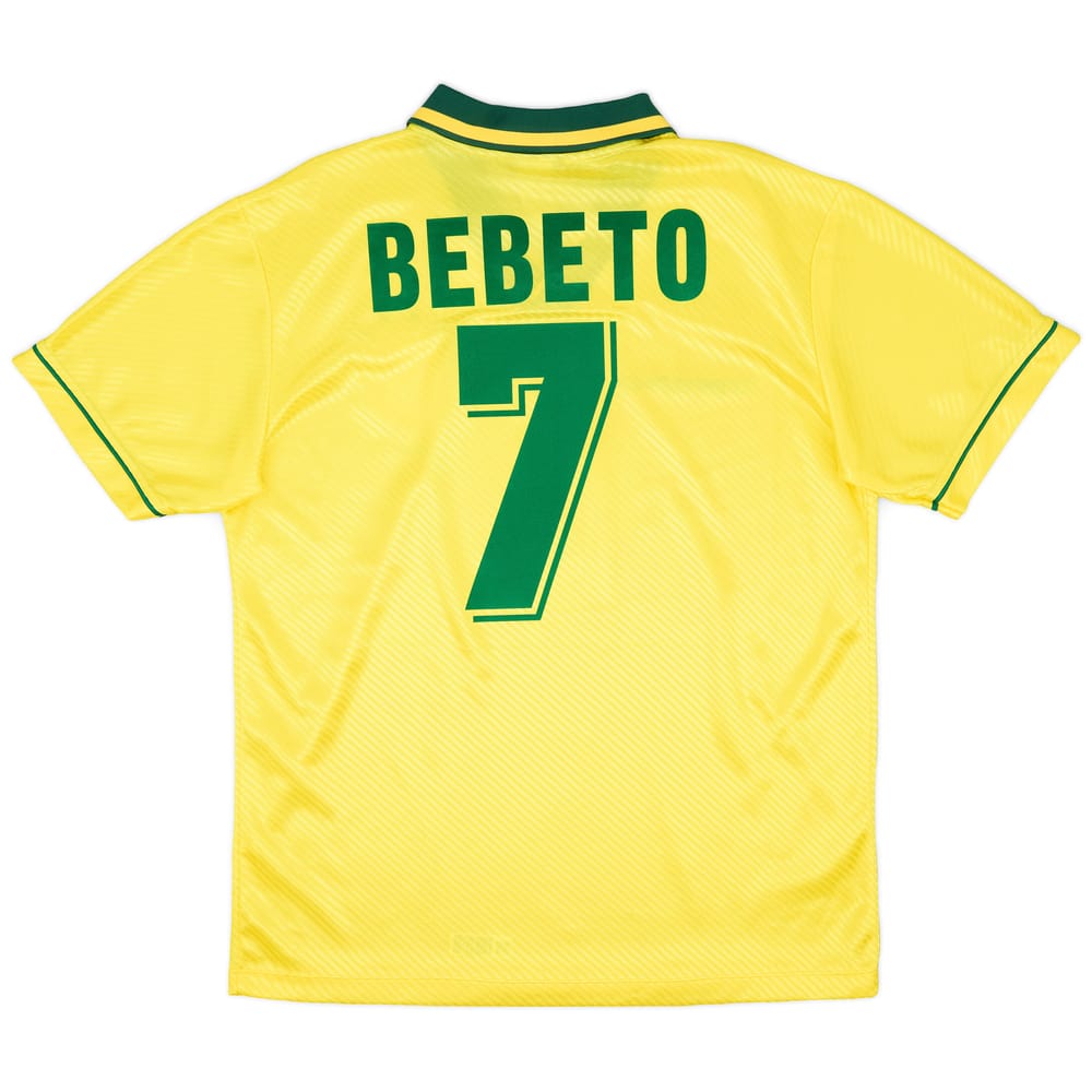 1994 Brazil Home Shirt Bebeto #7 - 9/10 - (L)