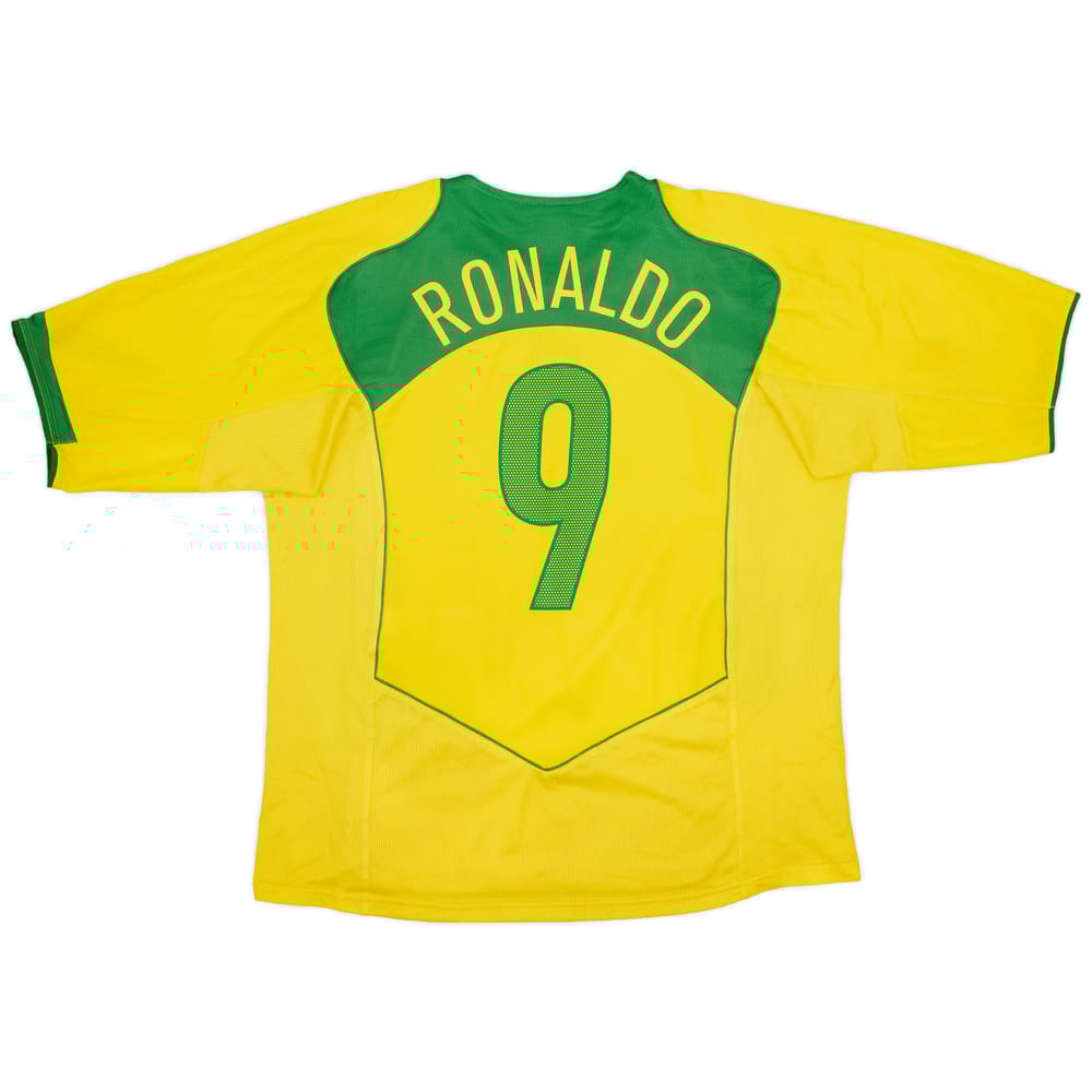 2004-06 Brazil Home Shirt Ronaldo #9 - 5/10 - (XL)