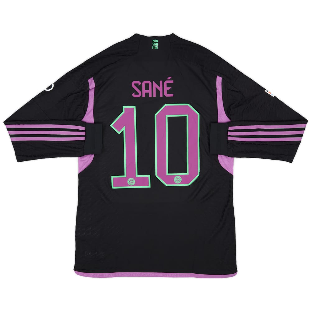 2023-24 Bayern Munich Champions League Match Issue Away L/S Shirt Sane #10