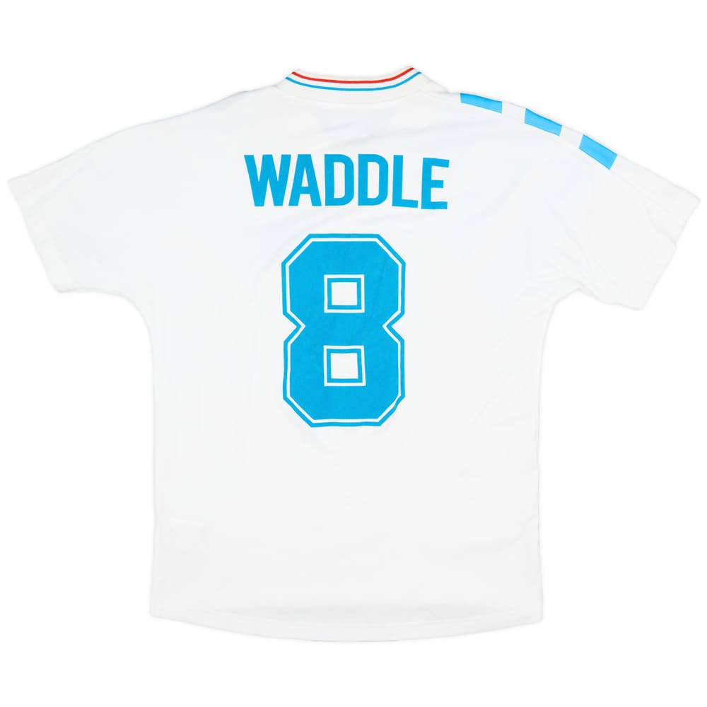 2012-13 Olympique Marseille '1991-93' Retro Home Shirt Waddle #8 - 8/10 - (M)