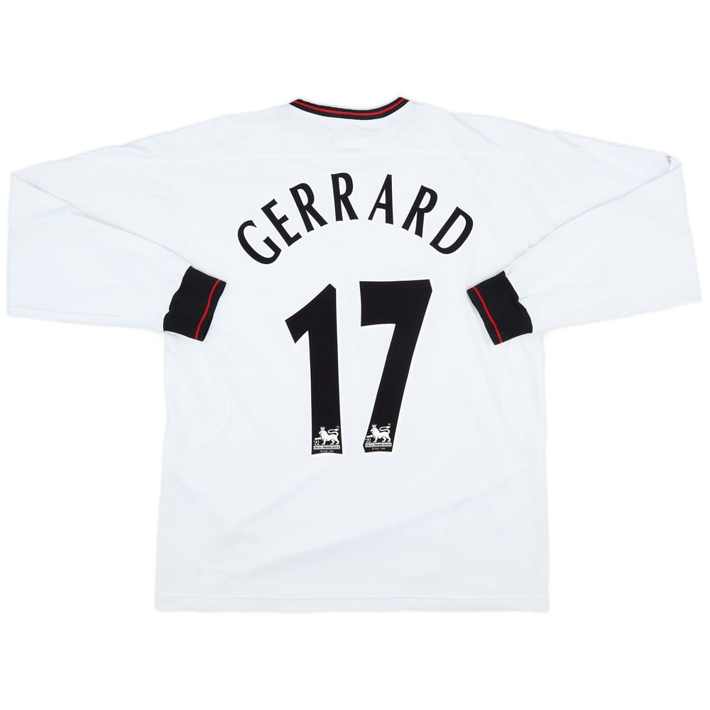 2003-04 Liverpool Away L/S Shirt Gerrard #17 - 7/10 - (L)
