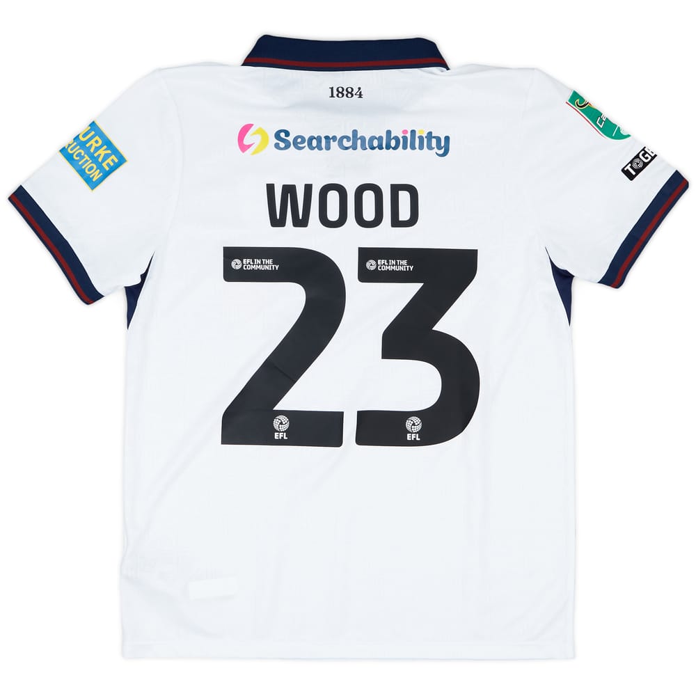 2024-25 Tranmere Match Issue Home Shirt Wood #23