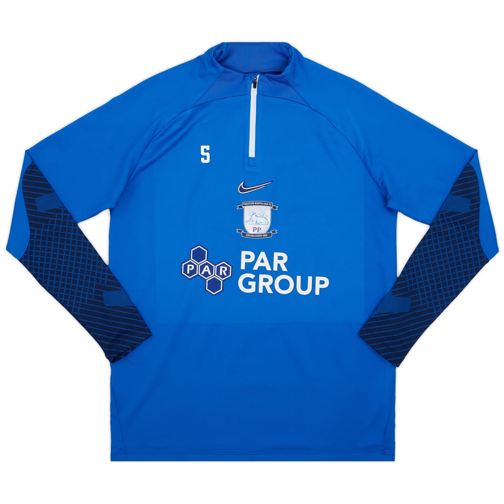 2022-23 Preston North End Player Issue 1/4 Zip Training Top # - 7/10