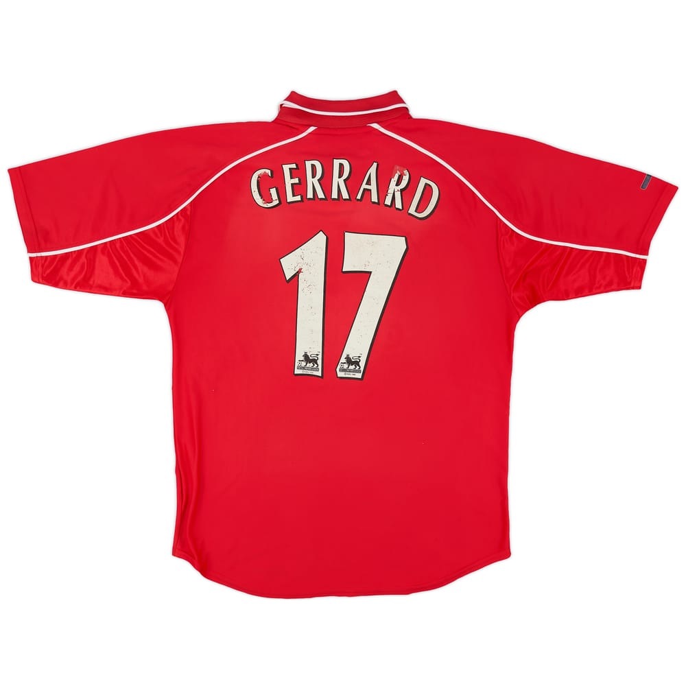2000-02 Liverpool Home Shirt Gerrard #17 - 5/10 - (M)
