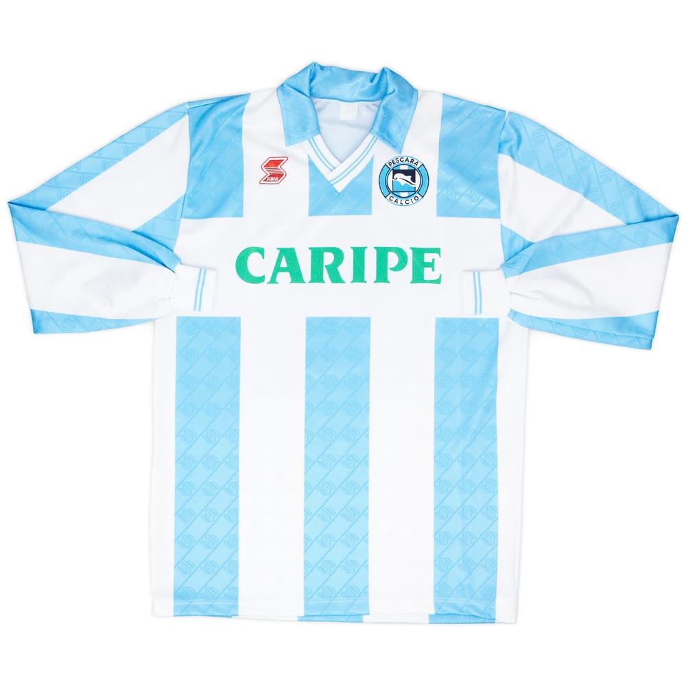 1990-91 Pescara Home L/S Shirt - 9/10 - (XL)