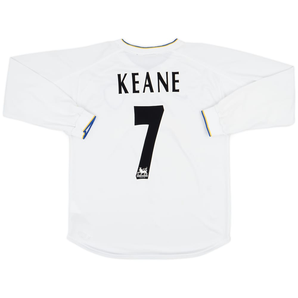 2000-02 Leeds United Home L/S Shirt Keane #7 - 7/10 - (M)