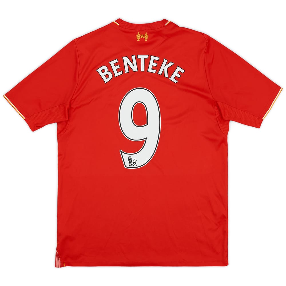 2015-16 Liverpool Home Shirt Benteke #9 - 7/10 - (XL.Boys)