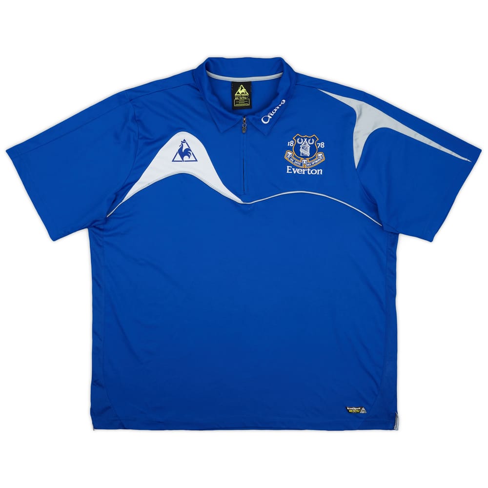 2009-10 Everton Le Coq Sportif 1/4 Zip Polo Shirt - 8/10 - (XXL)