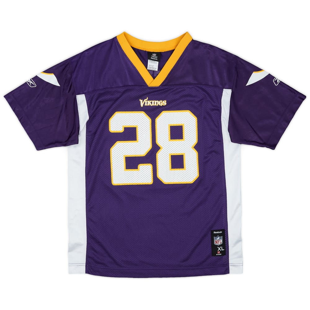 2008-11 Minnesota Vikings Peterson #28 Reebok Replica Home Jersey - 9/10 - (XL.Boys)