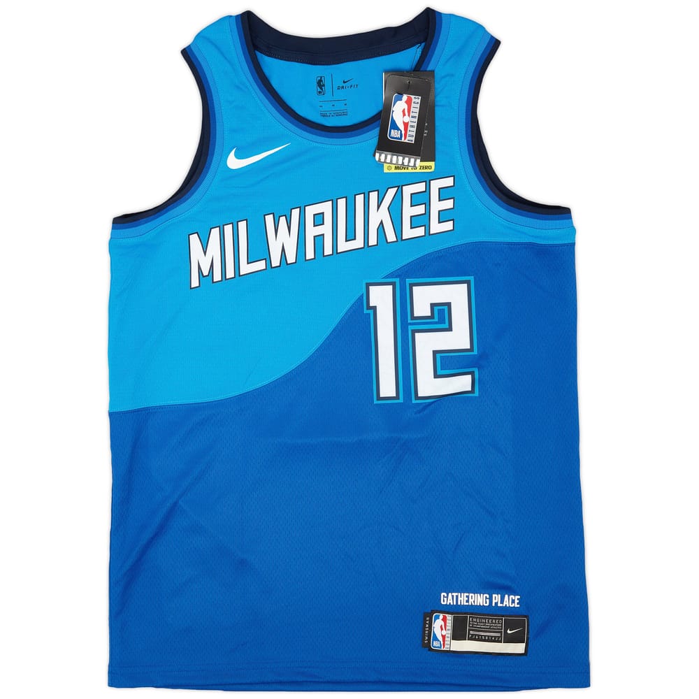 2020-21 Milwaukee Bucks Holiday #12 Nike Swingman Jersey (Alternate) M - W/Tags