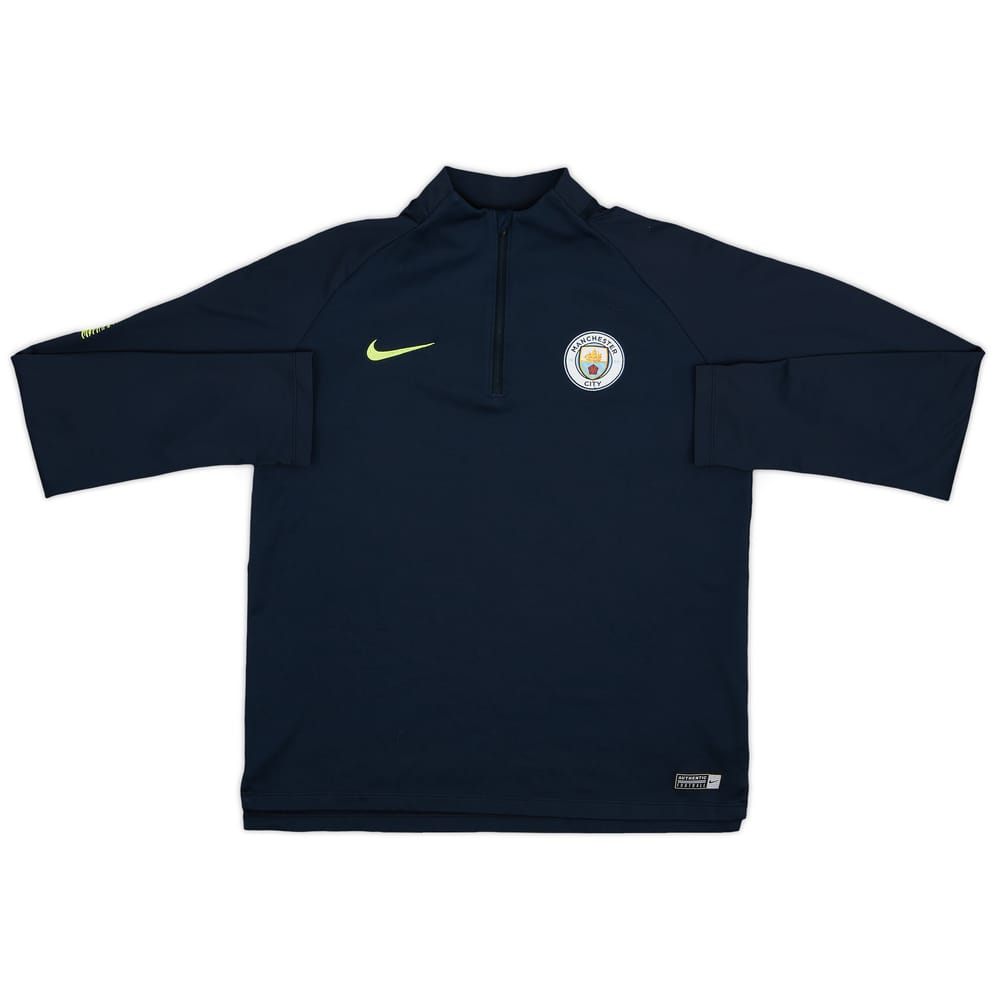 2018-19 Manchester City Nike 1/4 Zip Drill Top - 9/10 - (XL.Boys)