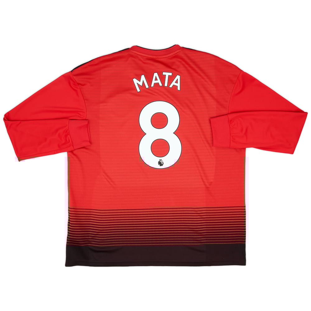 2018-19 Manchester United Home L/S Shirt Mata #8 - 8/10 - (XL)