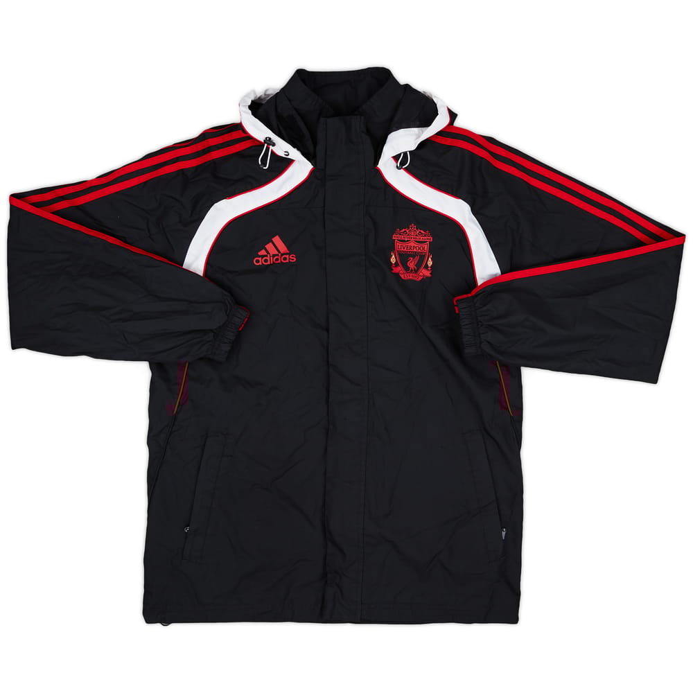 2010-11 Liverpool adidas Hooded Rain Jacket - 8/10 - (S)