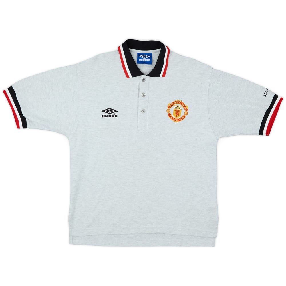 1994-96 Manchester United Umbro Polo Shirt - 8/10 - (Y)