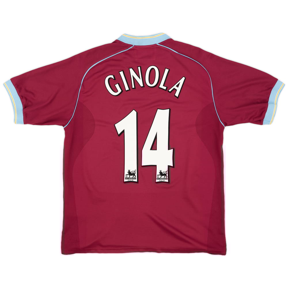 2001-02 Aston Villa Home Shirt Ginola #14 - 6/10 - (M)
