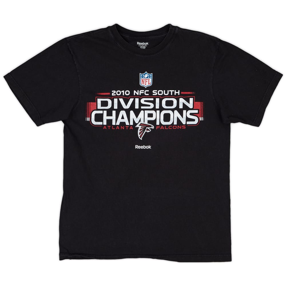 2010 Atlanta Falcons Division Champions Reebok Tee - 6/10 - (L)