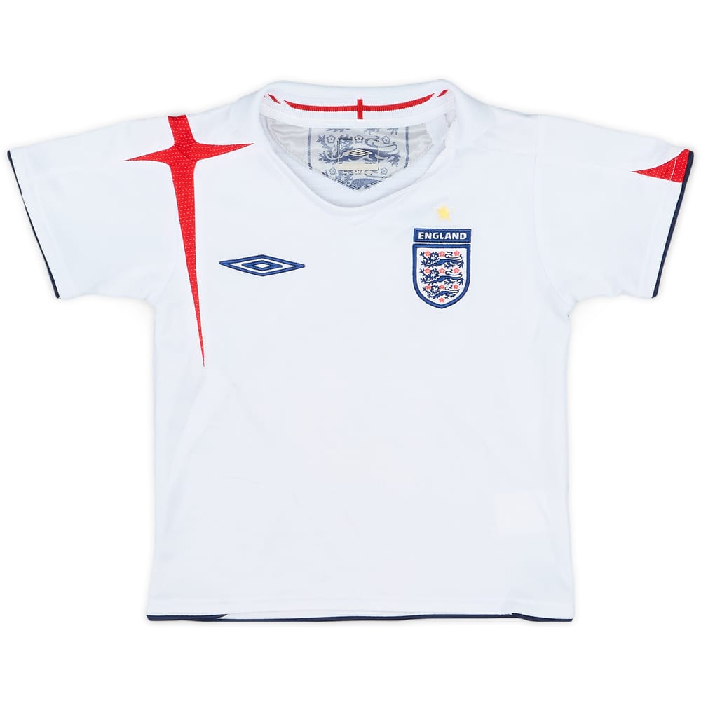 2005-07 England Home Shirt - 6/10 - (2-3 Years)