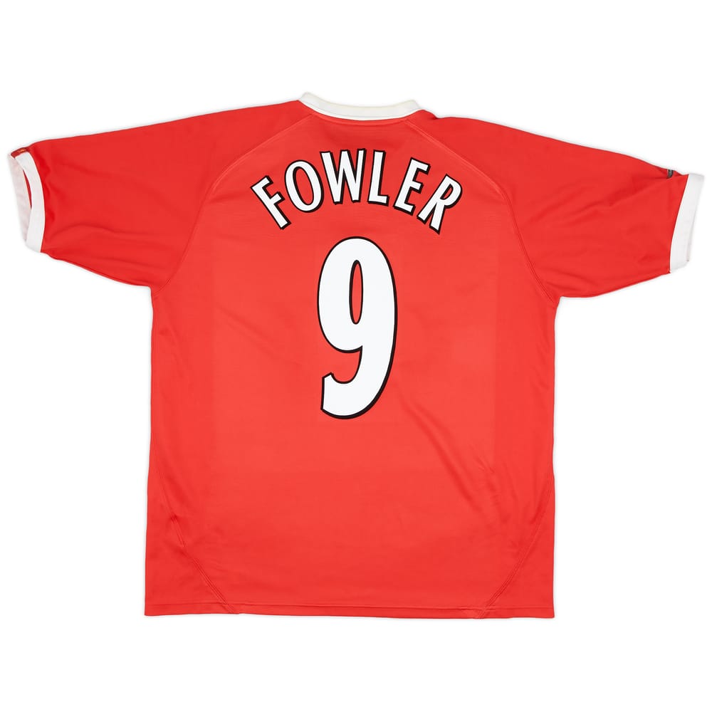 2001-03 Liverpool CL Shirt Fowler #9 - 7/10 - (XL)