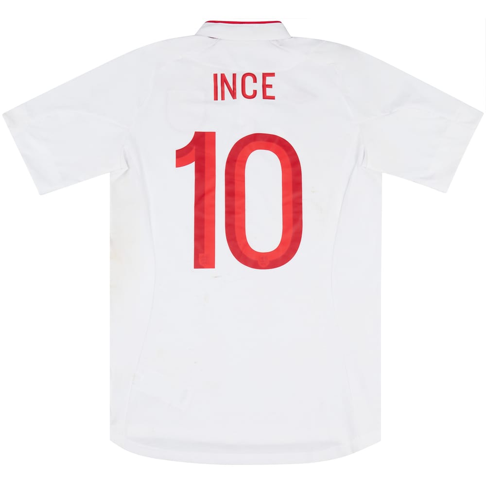 2012 England U-21 Match Worn Home Shirt Ince #10 (v Serbia)
